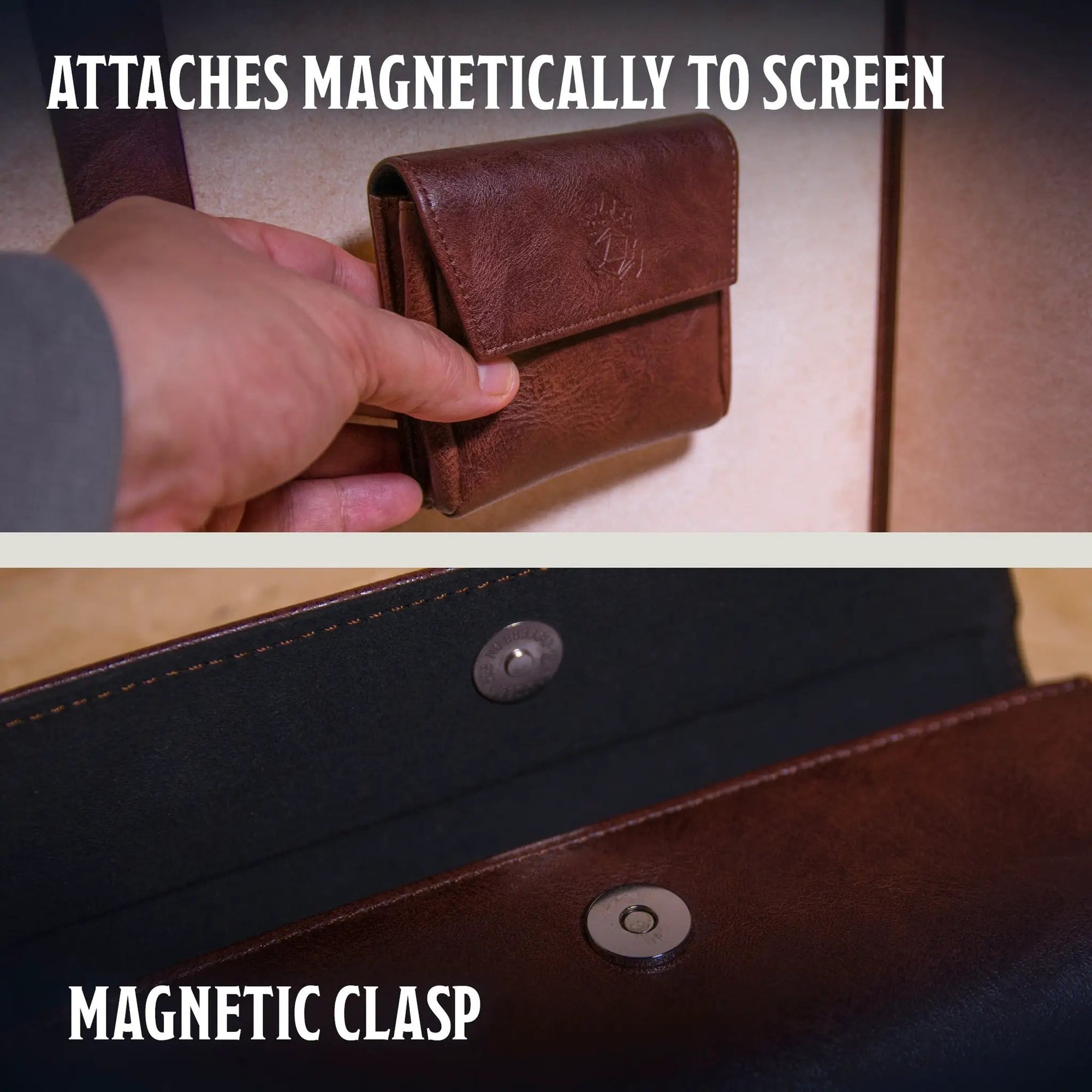 Small magnetic pouch by The Ultimate Game Master for storing DM screen accessories and gaming dice, compact and secure.