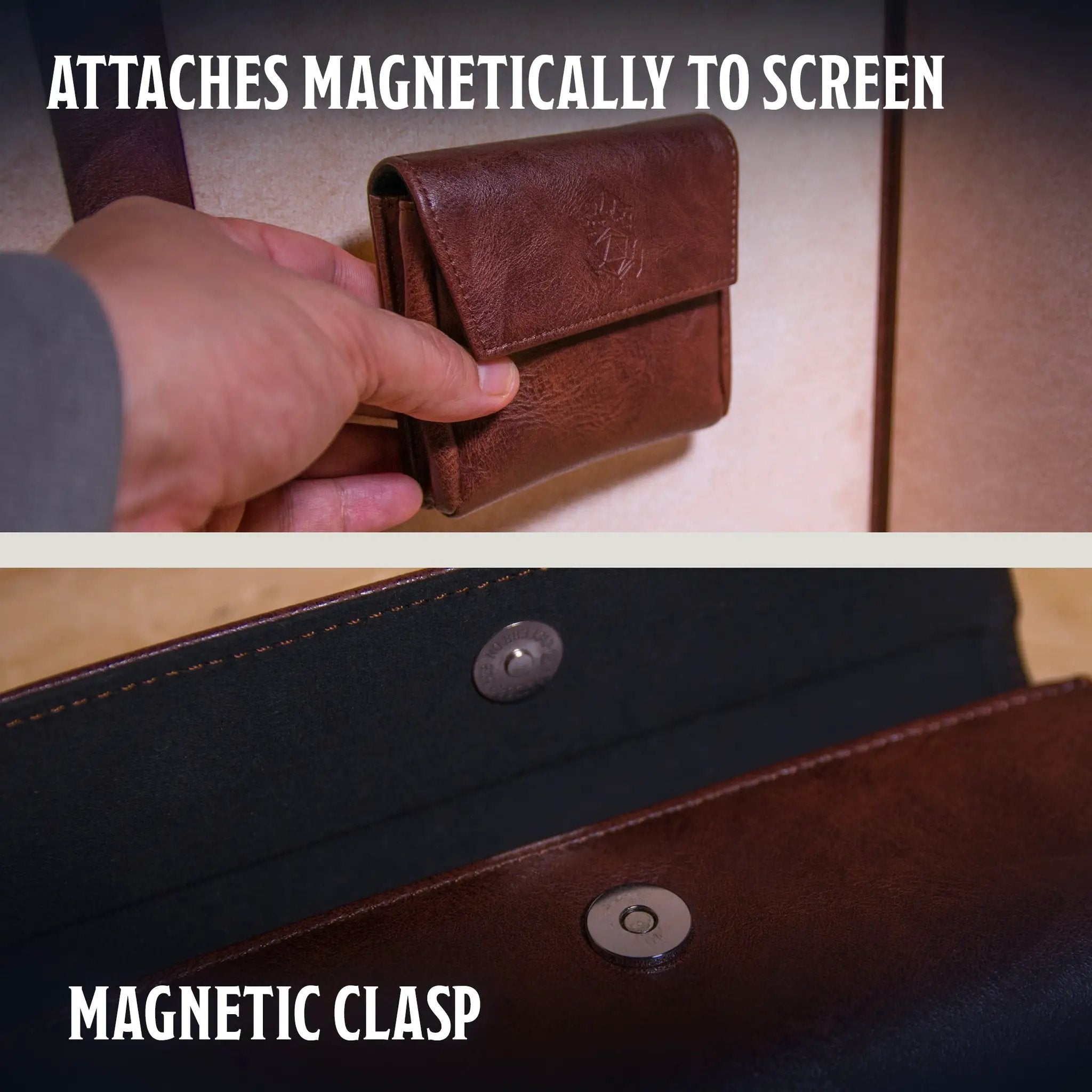Small magnetic pouch by The Ultimate Game Master for storing DM screen accessories and gaming dice, compact and secure.