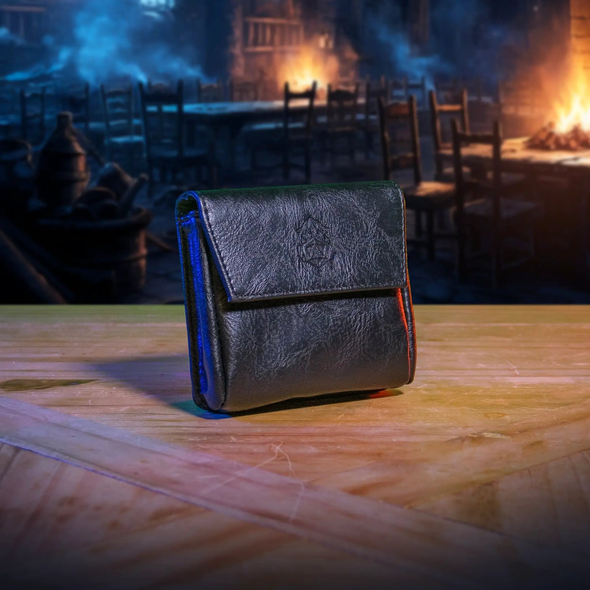 Small magnetic pouch by The Ultimate Game Master for storing DM screen accessories and dice, compact and convenient.