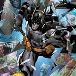 Exclusive foil variant comic book featuring Batman #22 by Stephen Segovia, with vibrant cover art and collectible sticker.