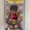 Signed Holly Chou Uncanny X-Men #2 comic book CGC 9.8 yellow label Szerdy exclusive virgin variant, with visible cover art and signature.