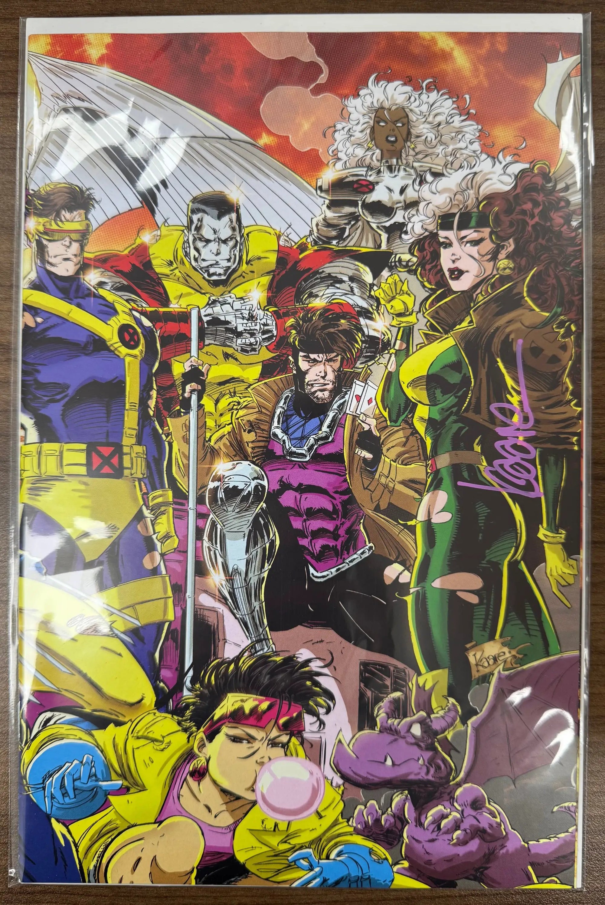 Signed Kaare Andrews comic book, Rise of the Powers of X #4, Unknown Comics exclusive virgin variant, in stock.
