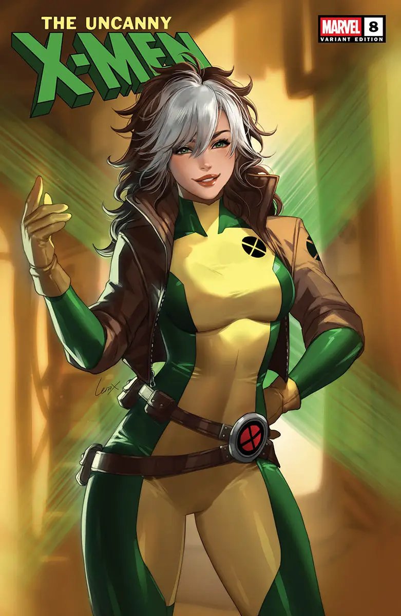 Signed Uncanny X-Men #8 comic book by Leirix, Unknown Comics exclusive variant, featuring vibrant cover art and in excellent condition.