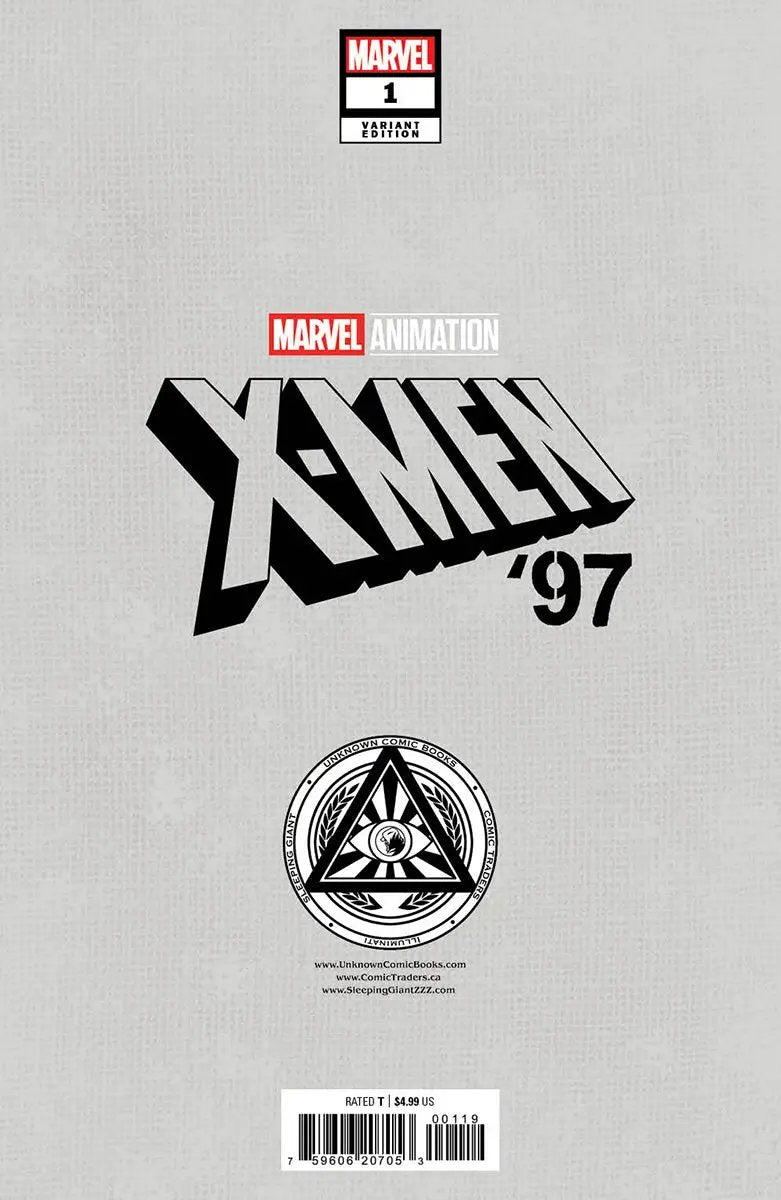 Signed X-MEN '97 1 comic book by Tyler Kirkham, exclusive Virgin variant from Unknown Comic Books, in stock.