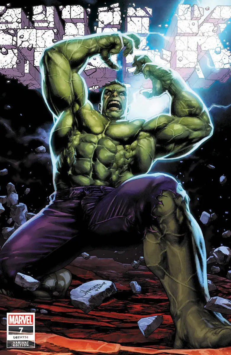 Hulk #7 comic book by Unknown Comics featuring cover art by Jay Anacleto, exclusive variant edition from 2022.