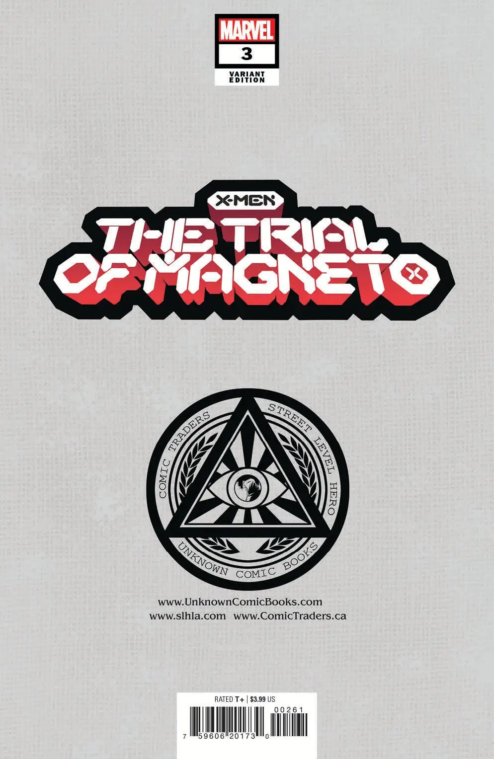 Exclusive X-Men Trial of Magneto #3 comic book from Unknown Comic Books, featuring Kael Ngu artwork and vibrant cover art.