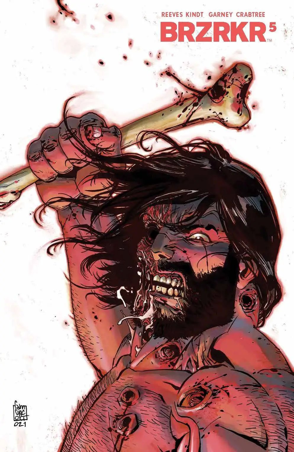 Cover image of BRZRKR (BERZERKER) comic book #5, illustrated by Camuncoli, published by Unknown Comic Books, featuring dynamic superhero art.