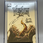 Signed Venom #3 comic book by Ryan Stegman with COA, CGC 9.8, Unknown Comics exclusive foil variant, in stock.