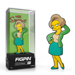 Limited edition FiGPiN featuring Edna Krabappel from The Simpsons, collectible enamel pin with detailed design.