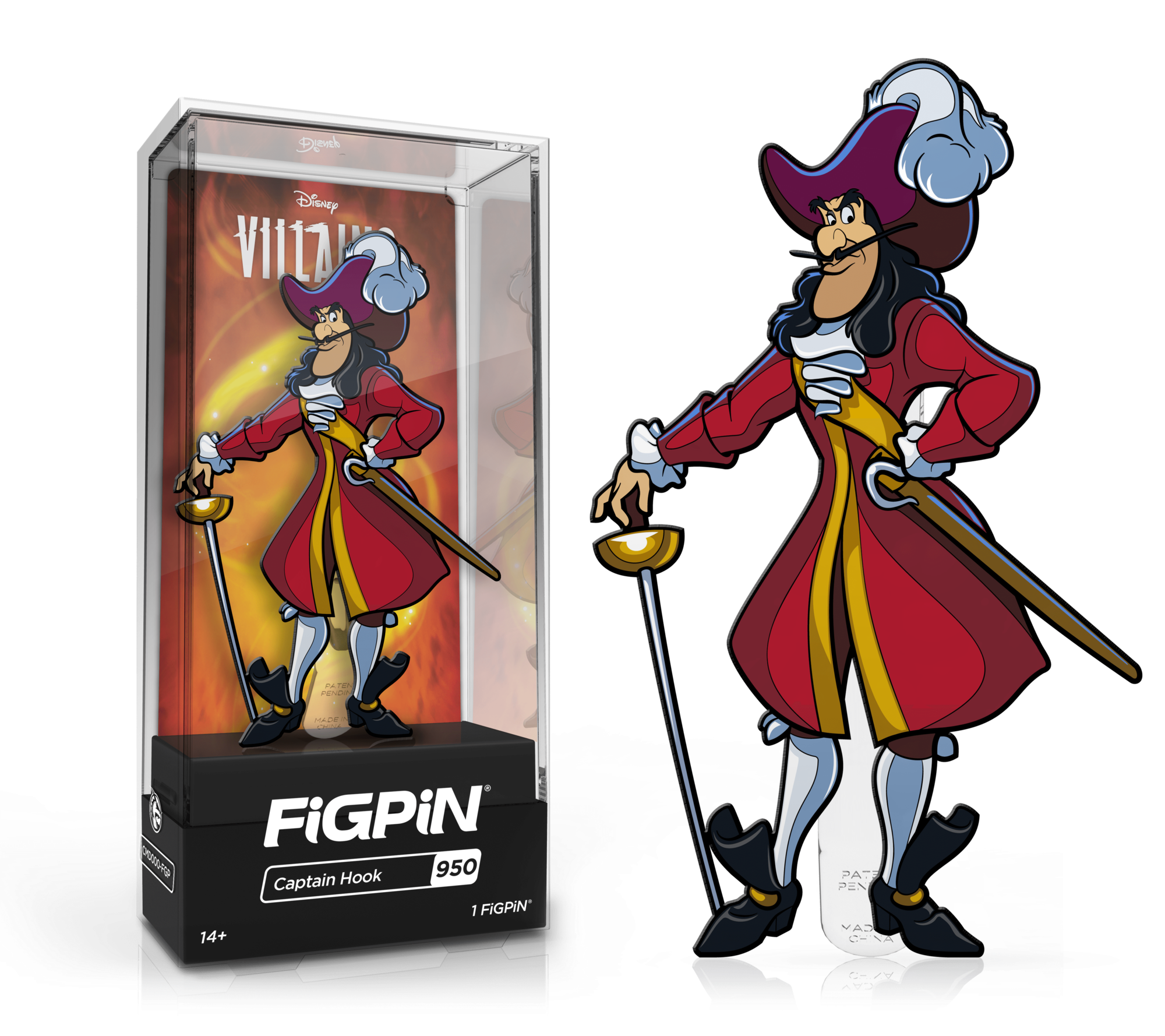 FiGPiN: Disney Villains - Captain Hook (950) by THE MIGHTY HOBBY SHOP