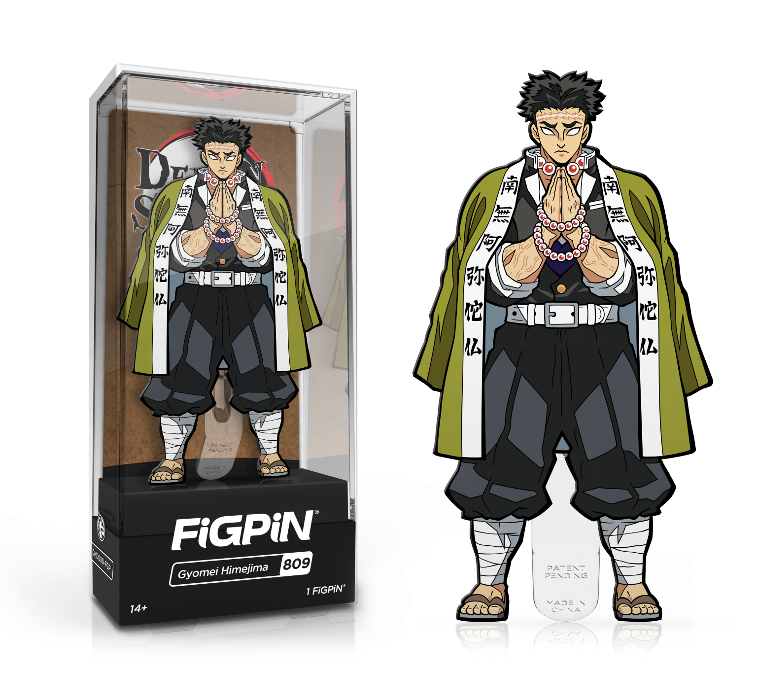 FiGPiN Demon Slayer Gyomei Himejima collectible pin from THE MIGHTY HOBBY SHOP, featuring detailed design and vibrant colors.