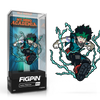 FiGPiN My Hero Academia Izuku Midoriya collectible pin, detailed figure with green hero costume and determined expression.