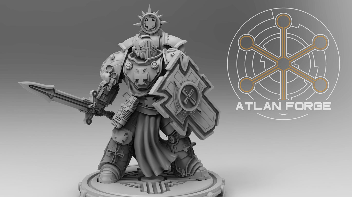 3d Printed Templar Veterans x3 by Atlan Forge Miniatures