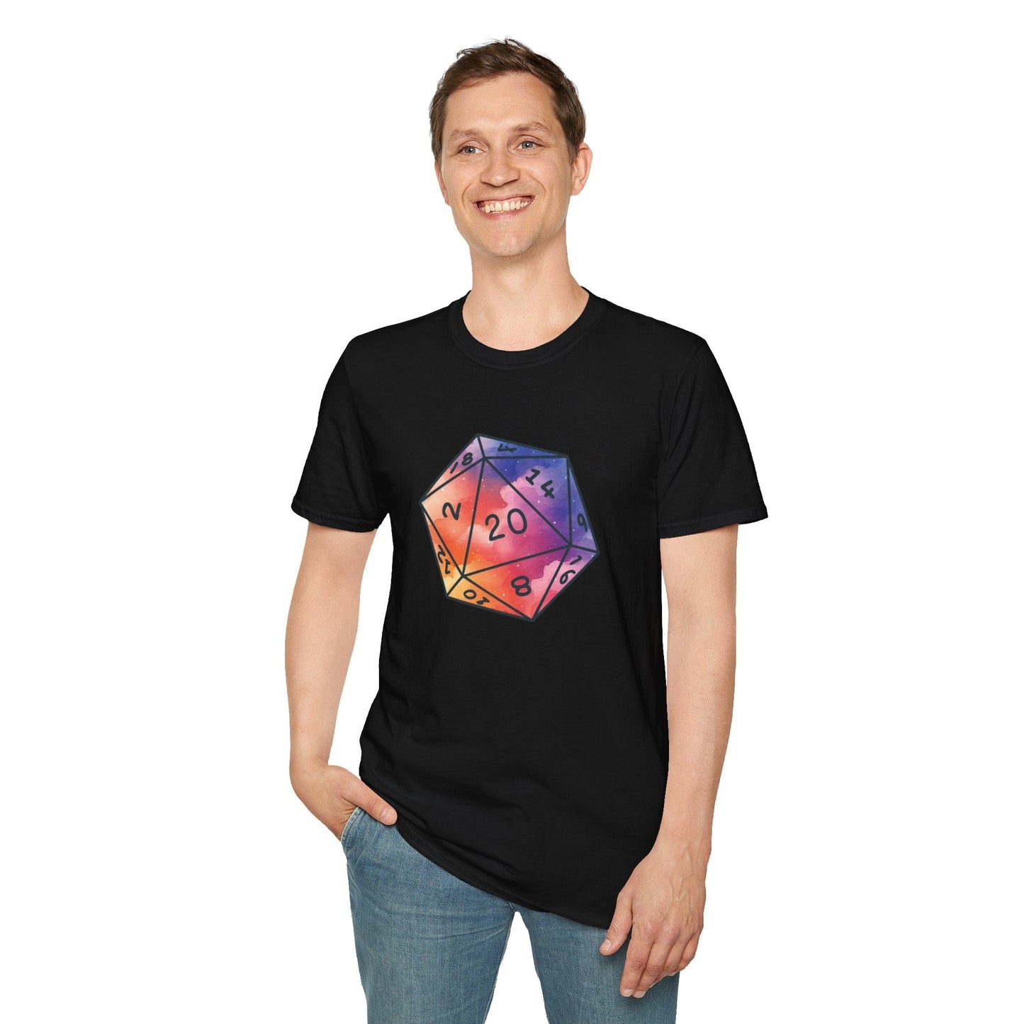 Watercolor Clouds D20 Dice Shirt