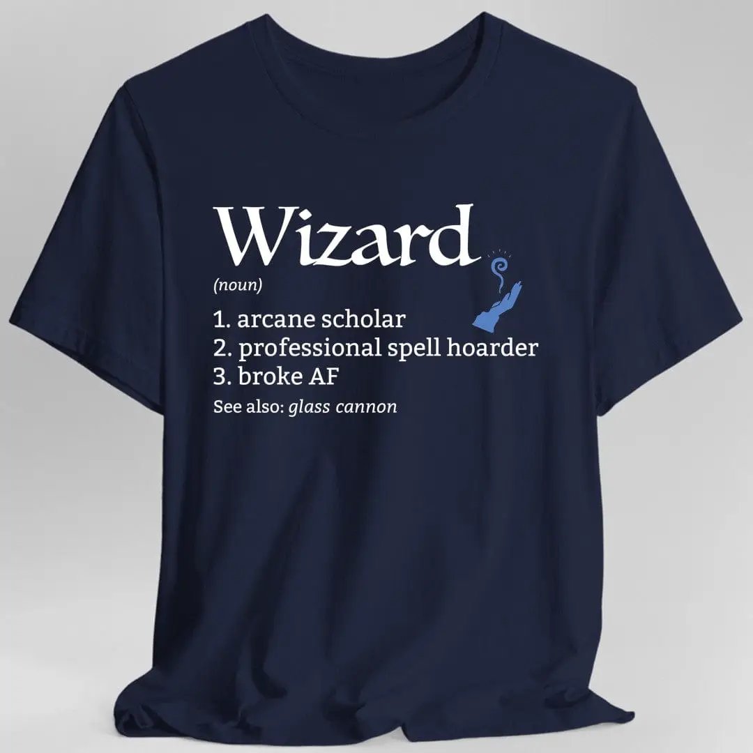Wizard Class Definition D&D T-Shirt by Sunburst RPG