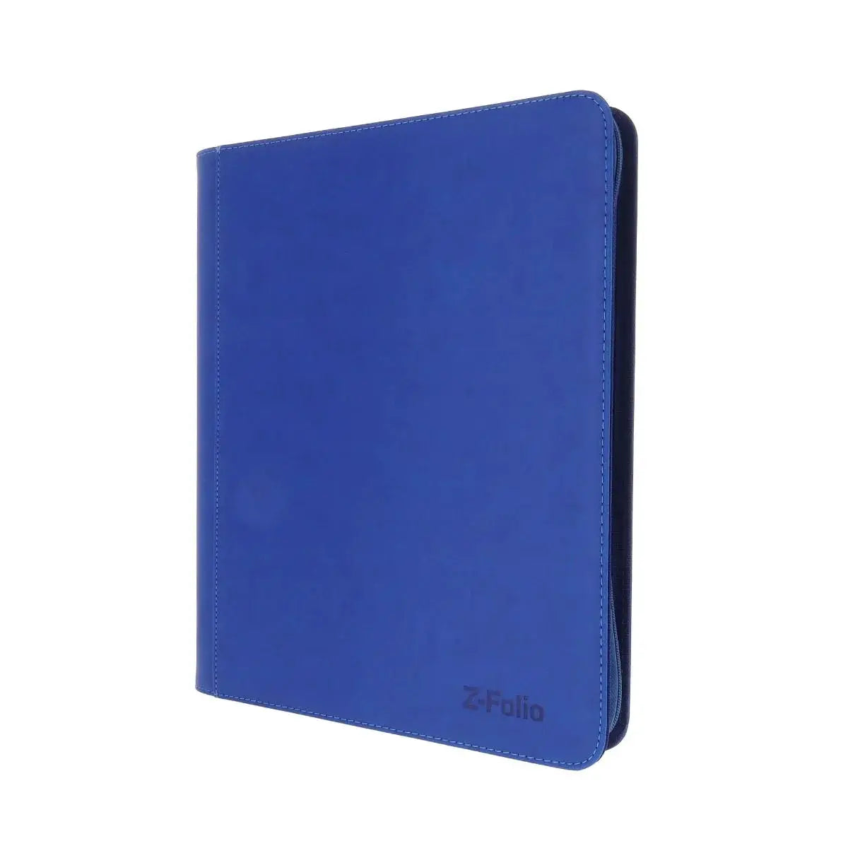 Black Z-Folio 4-Pocket LX Album with toploaders, showing the exterior and angled view of the product for easy card storage.
