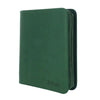 Green Z-Folio 4-Pocket LX album with top loaders, featuring a sleek design and multiple pockets for collectible card storage.
